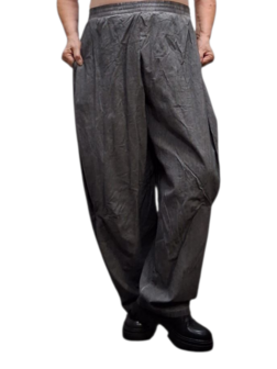 Wijde broek antraciet  stonewashed