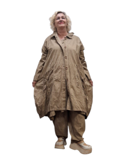 Ballonjas/vest zand stonewashed