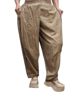 Wijde broek zand stonewashed