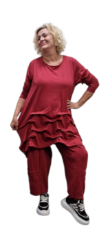 Tuniek rood met ophaaltjes