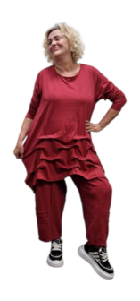 Tuniek rood met ophaaltjes