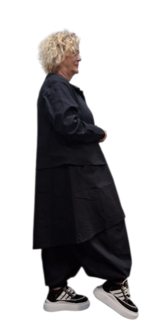 Kekoo parkablouse  &#039;Isara&#039; stretch zwart