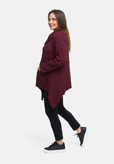 Jas asymmetrisch met rits &#039;Flor&eacute;a&#039; rood