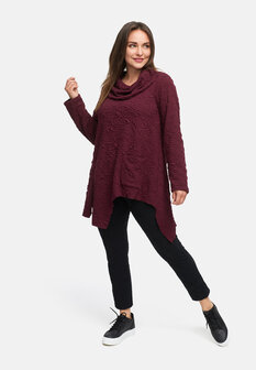 Jas asymmetrisch met rits &#039;Flor&eacute;a&#039; rood