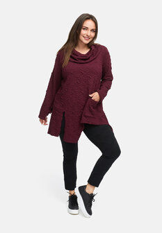 Jas asymmetrisch met rits &#039;Flor&eacute;a&#039; rood