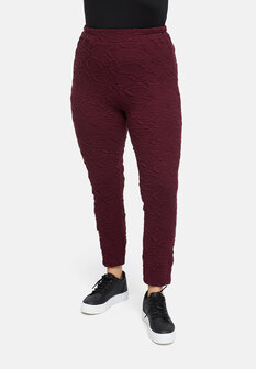 Tregging van viscose-stretch &#039;Flor&eacute;a&#039;rood