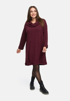 Elegant jurkje van viscose-stretch &#039;Flor&eacute;a&#039; rood