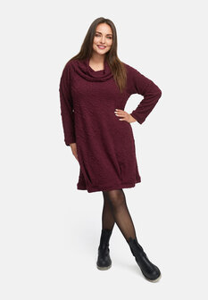 Elegant jurkje van viscose-stretch &#039;Flor&eacute;a&#039; rood