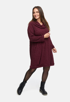 Elegant jurkje van viscose-stretch &#039;Flor&eacute;a&#039; rood