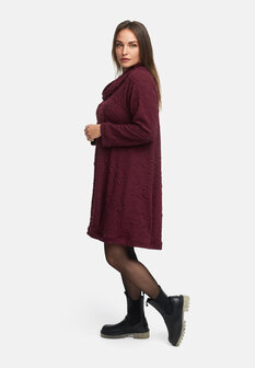 Elegant jurkje van viscose-stretch &#039;Flor&eacute;a&#039; rood