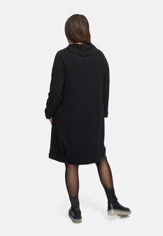 Elegant jurkje van viscose-stretch &#039;Flor&eacute;a&#039; zwart
