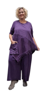 Aparte-tuniek purple met franjes