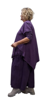 Aparte-tuniek purple met franjes