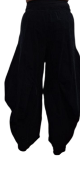 Ruime ballonbroek  zwart corduroy