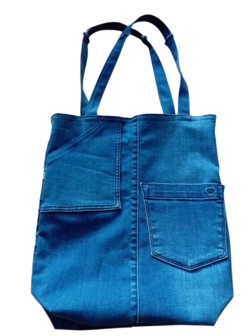 Myrjo handgemaakte denimtas blauw