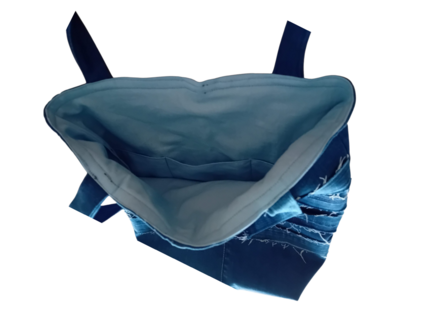 Myrjo handgemaakte denimtas blauw
