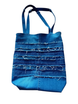 Myrjo handgemaakte denimtas blauw