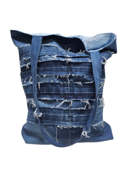 Myrjo handgemaakte denimtas blauw