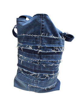 Myrjo handgemaakte denimtas blauw