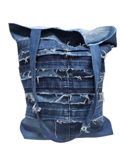 Myrjo handgemaakte denimtas blauw