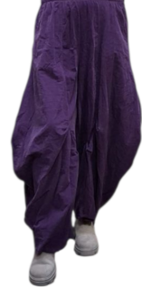 Ruime ballonbroek purple corduroy