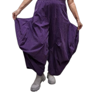 Ruime ballonbroek purple corduroy