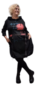 jurk  met leuke details en print