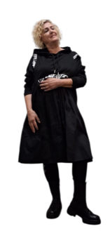 jurk zwart wit met leuke details