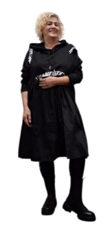 jurk zwart wit met leuke details