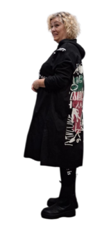 jurk zwart wit met leuke details