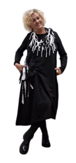 jurk zwart wit met leuke details