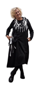 jurk zwart wit met leuke details