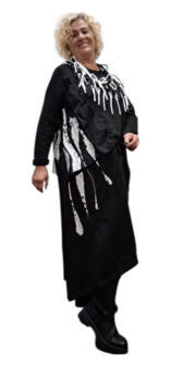 jurk zwart wit met leuke details