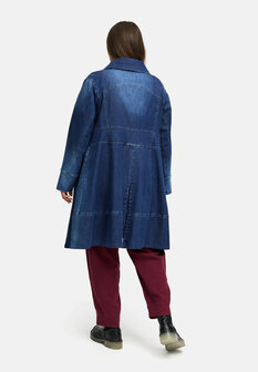 Overgangsmantel van premium denim `Indiga` stretch
