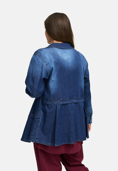 Blousejas van premium denim `Indiga` stretch