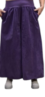 Broek purple corduroy met brede boord