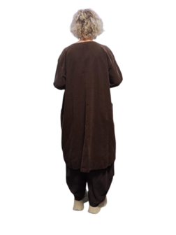Jurk / lange tuniek bruin corduroy