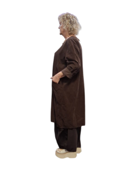Jurk / lange tuniek bruin corduroy
