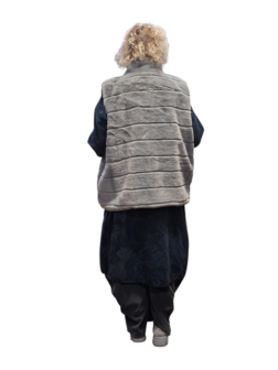 Leuke bodywarmer lichtgrijs