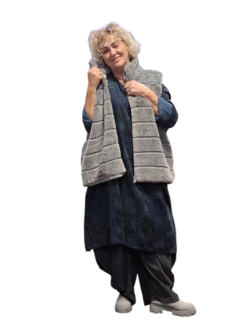 Leuke bodywarmer lichtgrijs