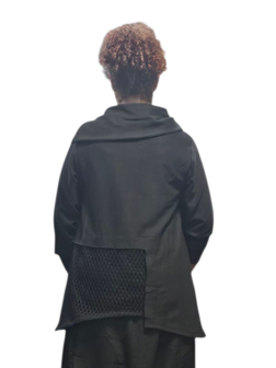 Tuniek zwart met netlaag