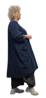 Jurk / lange tuniek blauw corduroy