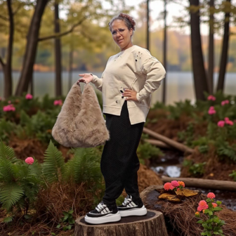 luxe bag taupe imitatiebont