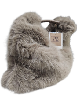luxe bag taupe imitatiebont