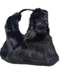 luxe bag zwart imitatiebont