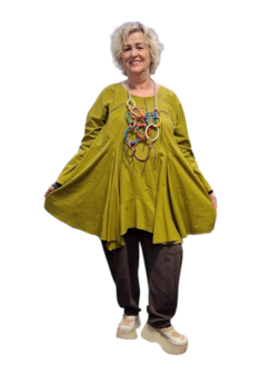 Ruime A-lijn-tuniek groen