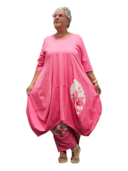 Ballonjurk batikprint roze