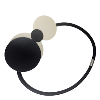 Rubberen ketting zwart/offwhite