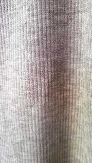 Korte tussenjas beige met capuchon ribfluweel/corduroy