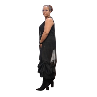 Petticoat jurk zwart tule